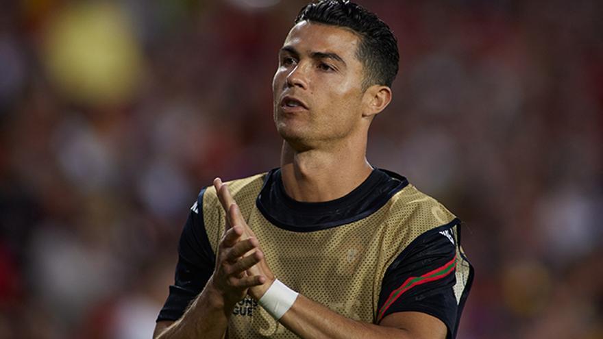 Cristiano Ronaldo durante un partido con Portugal.