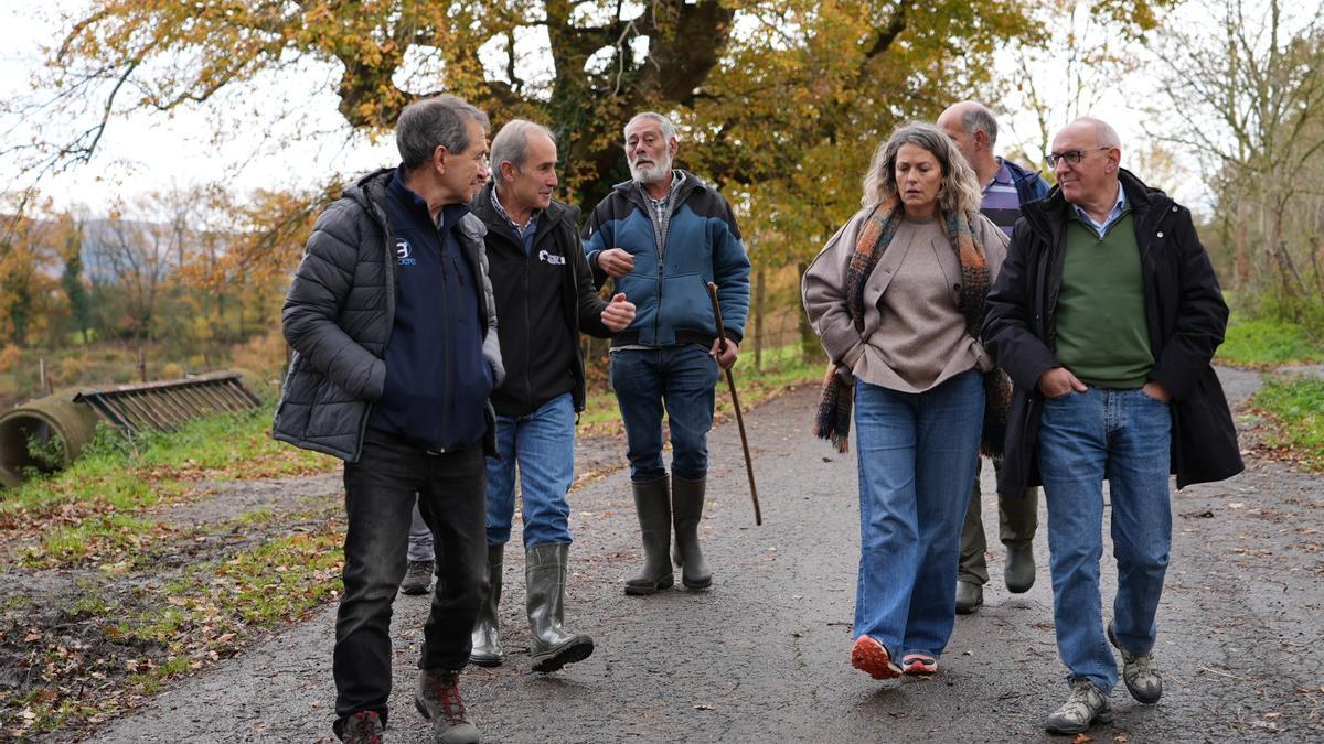 Un momento de la visita al centro de testaje de caballo de monte de Lezama.