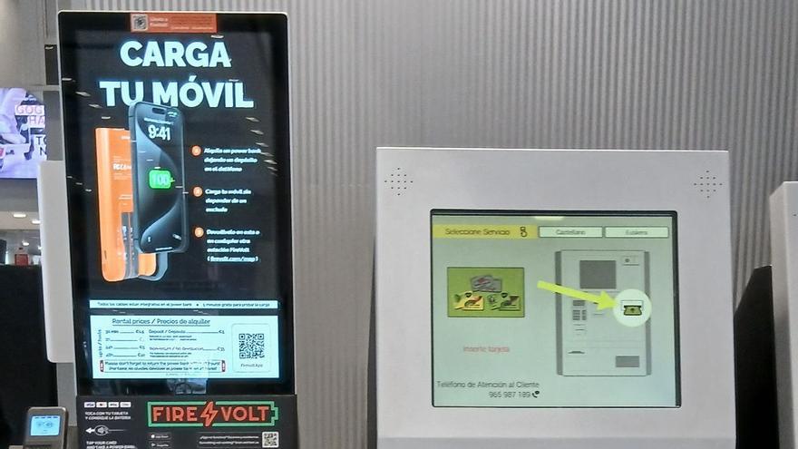 Máquina instalada en la estación de autobuses