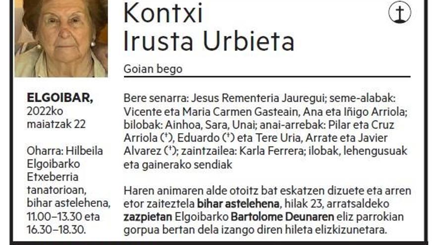 Kontxi Irusta Urbieta