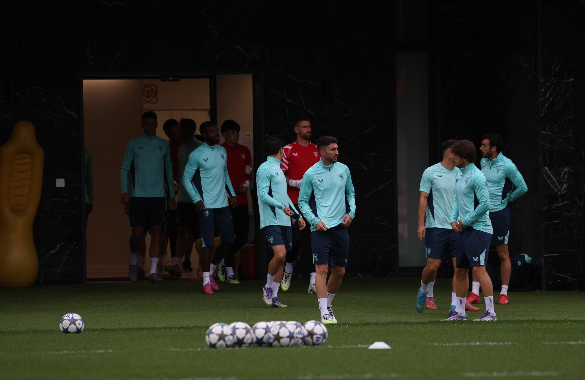 En imágenes: último entrenamiento del Athletic antes del debut en Champions