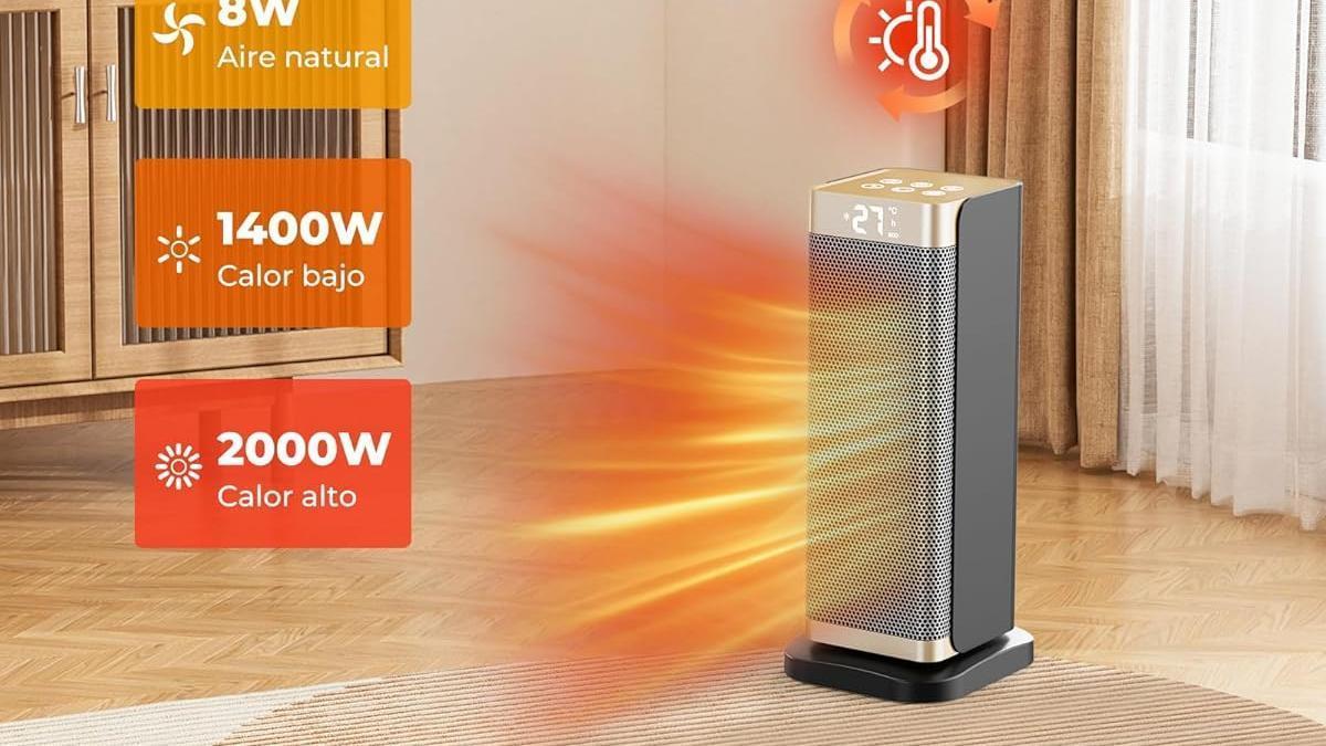Imagen del calefactor de bajo consumo de marca DDHTSAL de Amazon