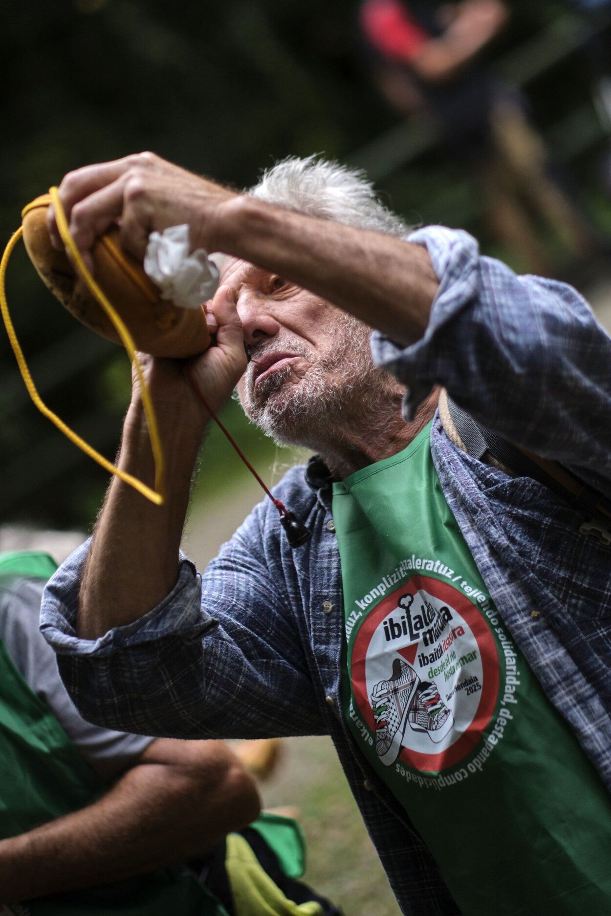 Fotos de la séptima etapa de la marcha propalestina por Navarra, desde Eltzaburu hasta Doneztebe