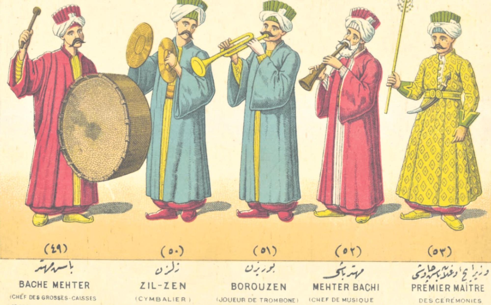 Mehter guda banda “beldurgarrien” zenbait instrumentu.