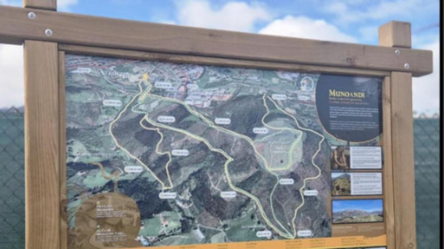 Azkoitia pone en valor Munoaundi y su entorno con señales y un panel informativo