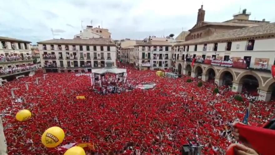 Tudela vibra con el lanzamiento del cohete