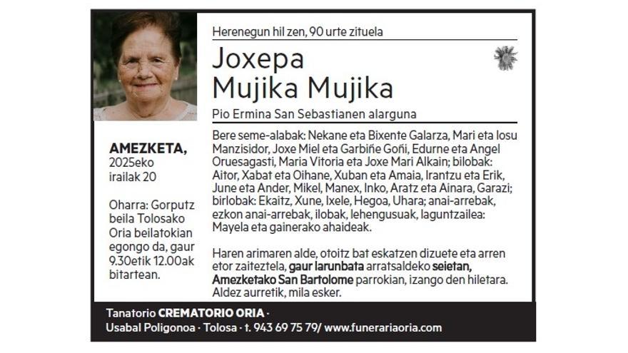 JOXEPA MUJIKA MUJIKA