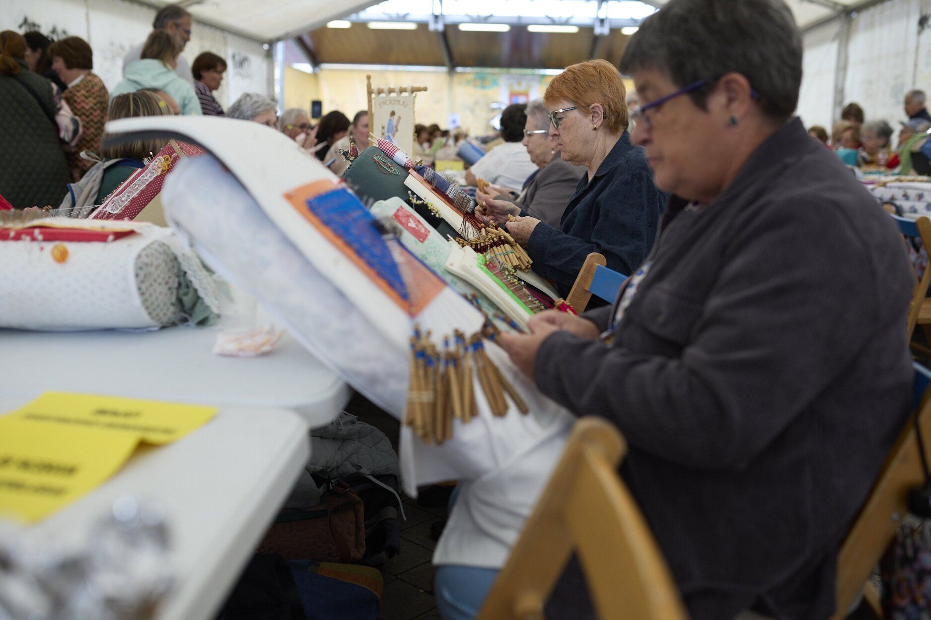 Fotos del encuentro de encajeras de bolillos en Berriozar