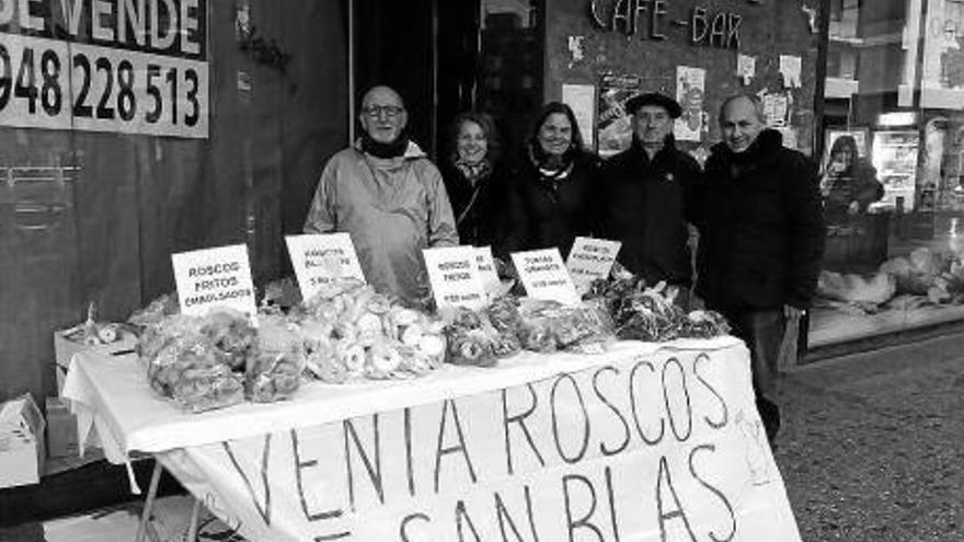 Roscos por San Blas en Burlada
