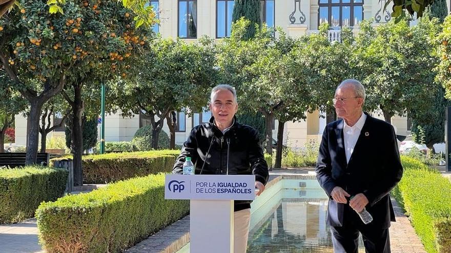 Bendodo, en el acto en el que ha participado este sábado en Málaga. Bendodo, en el acto en el que ha participado este sábado en Málaga.