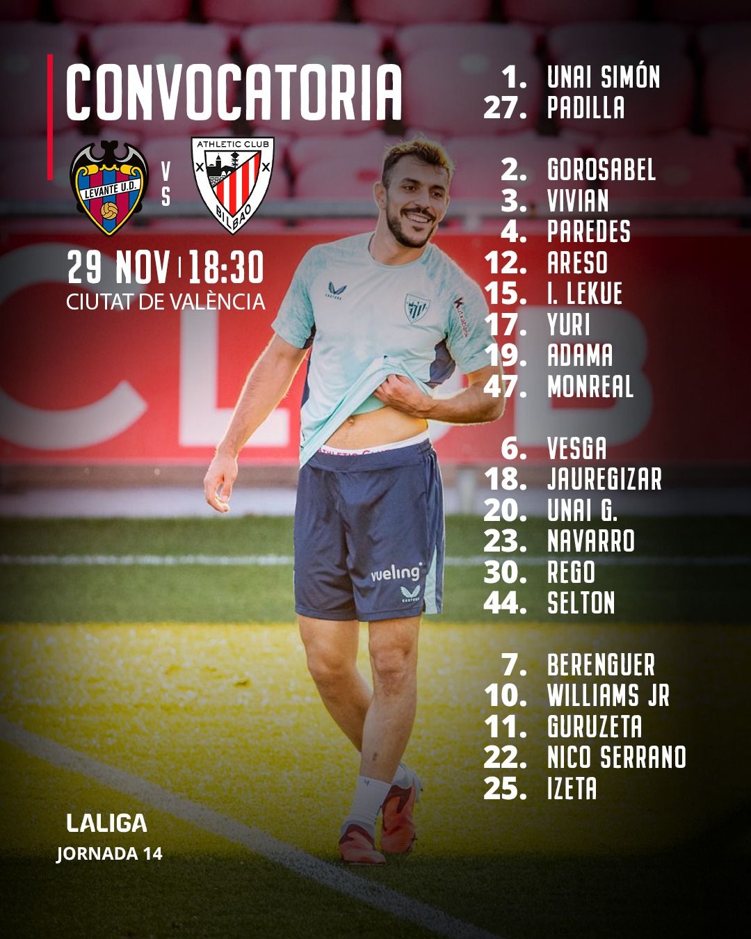 Convocatoria ante el Levante