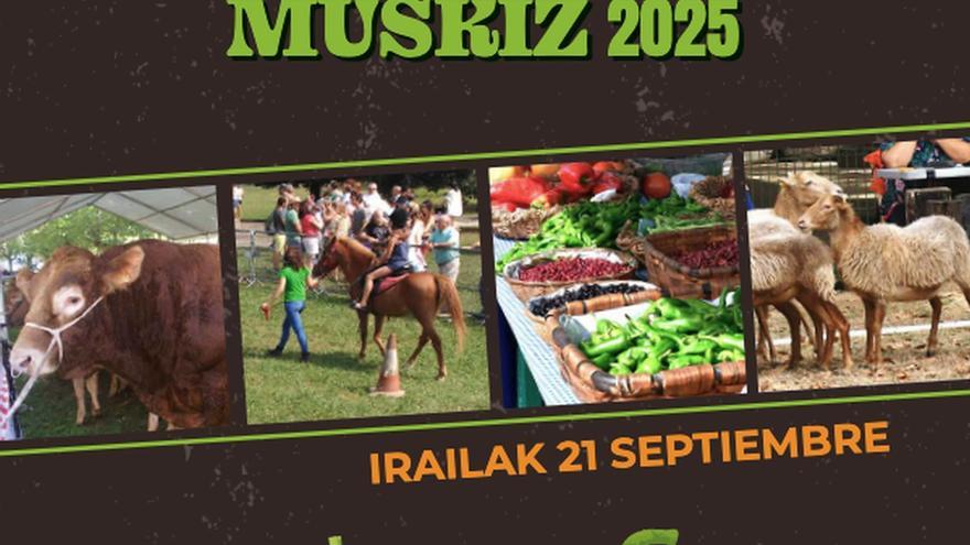 La Feria Agrícola y Ganadera de Muskiz reunirá el domingo a 70 puestos