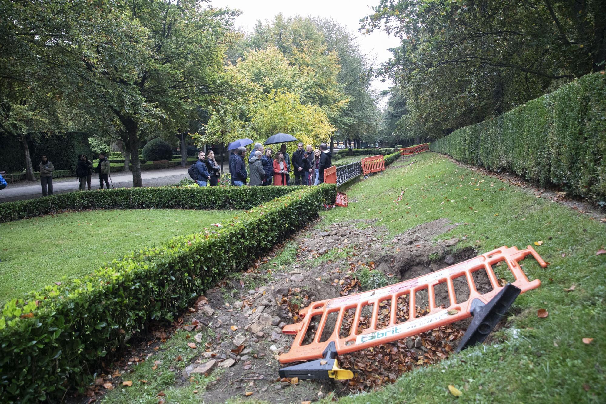 Las primeras estatuas se trasladarán de Sarasate a la Taconera la próxima semana