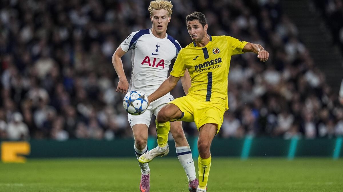 Comesaña, en el partido de Champions contra el Tottenham.