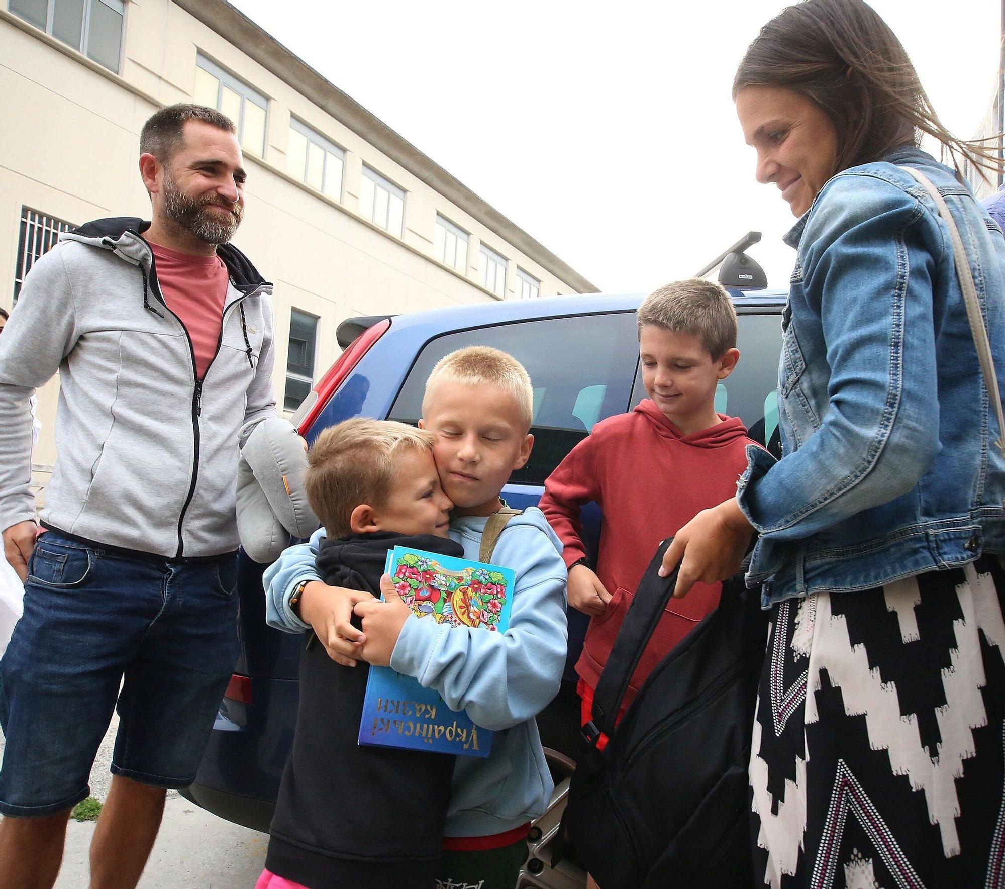 Despedida de los menores ucranianos que han pasado el verano en Navarra