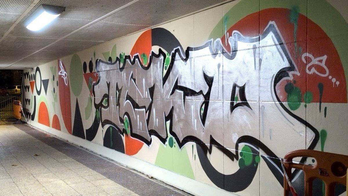 Irantzu Lekue artista gasteiztarrak berrituko du Teodoro Dublangeko tuneleko horma-irudia.