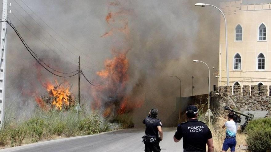 Incendio declarado el pasado sábado en Ceuta.