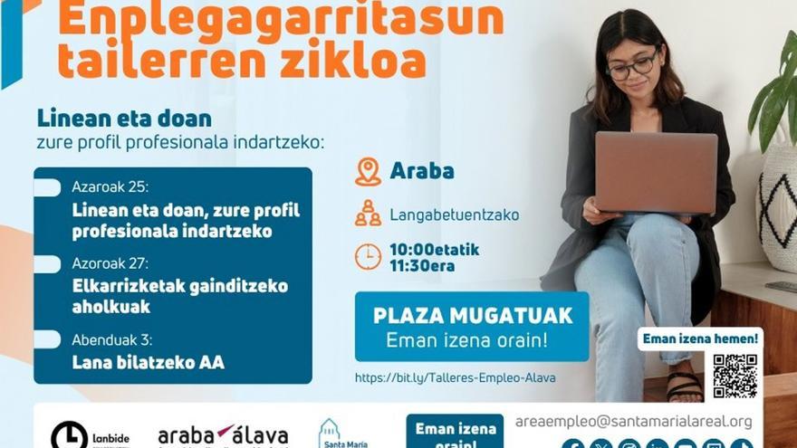Langabeei zuzendutako hiru lantegi praktiko antolatu ditu Arabako Aldundiak
