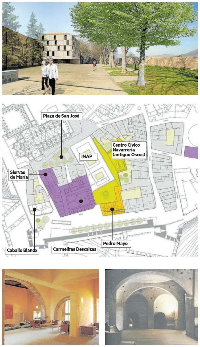 Varias imágenes con las zonas donde está previsto acometer varias intervenciones.
