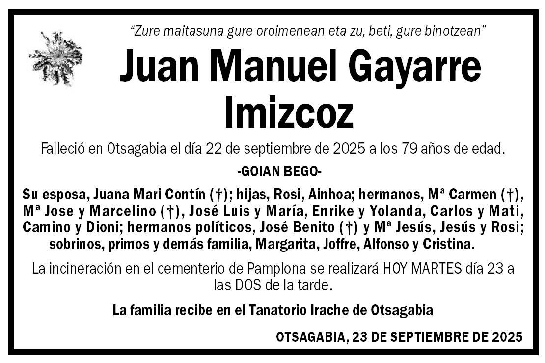 Juan Manuel Gayarre Imizcoz