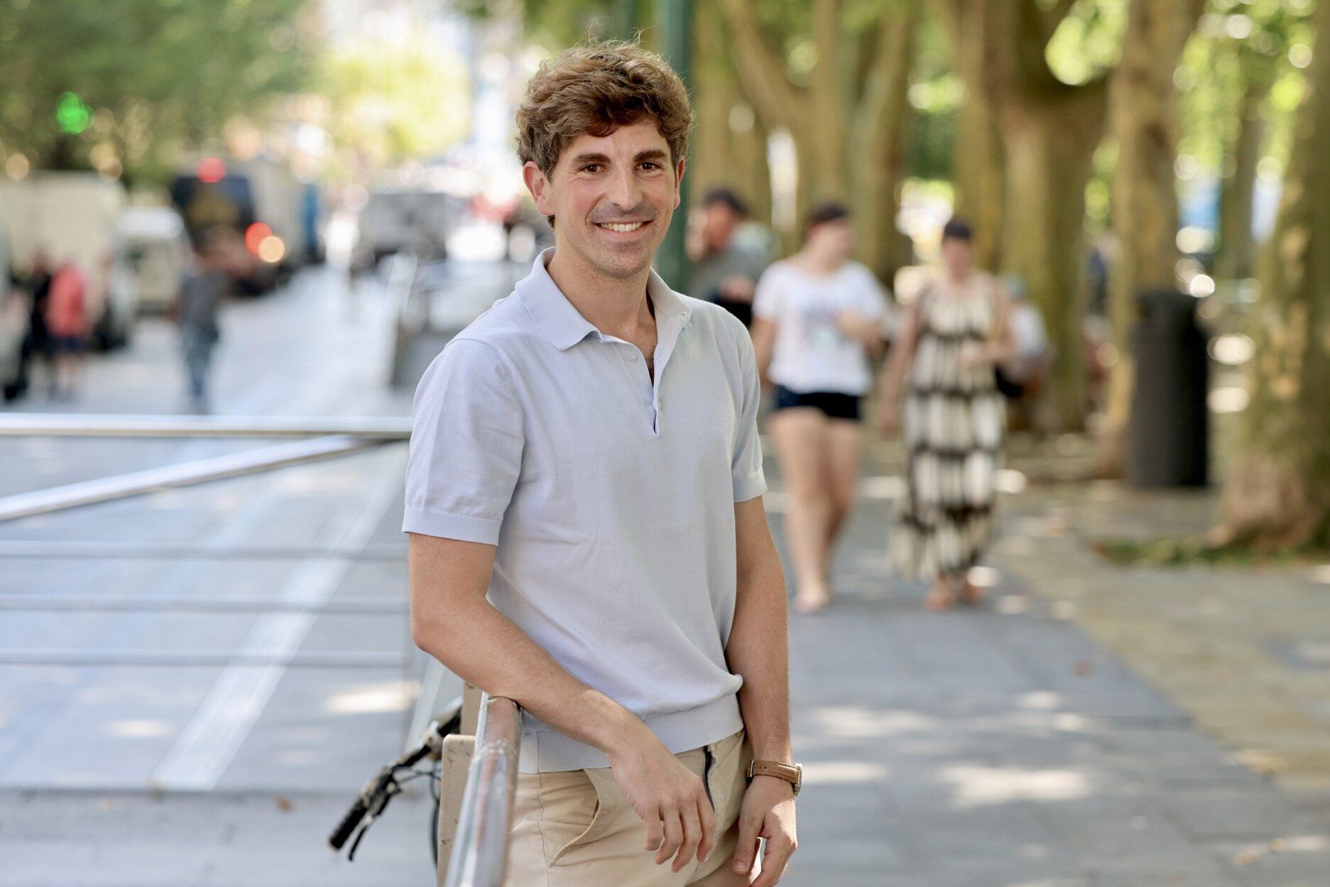 En la imagen, Jon Insausti en el Boulevard donostiarra