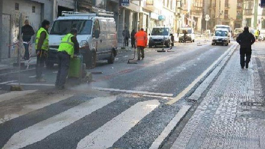 Las obras de la calle Urdaneta de Ordizia.