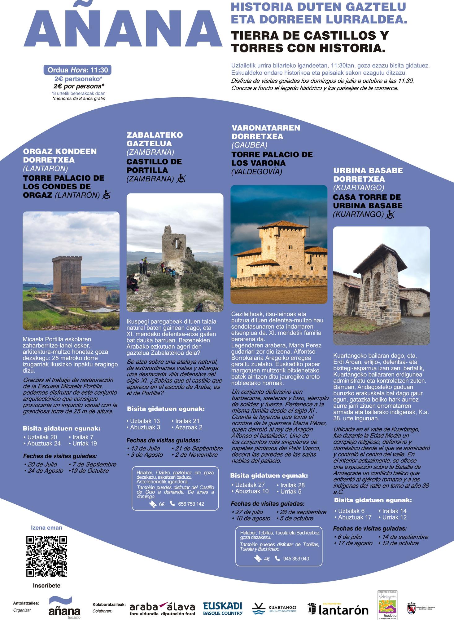 Sumérgete en un viaje inolvidable a través del tiempo visitando imponentes fortalezas medievales y torres defensivas que vigilan los valles de Araba/Álava.