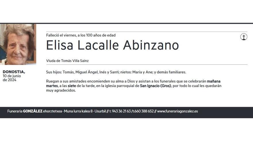 ELISA LACALLE ABINZANO