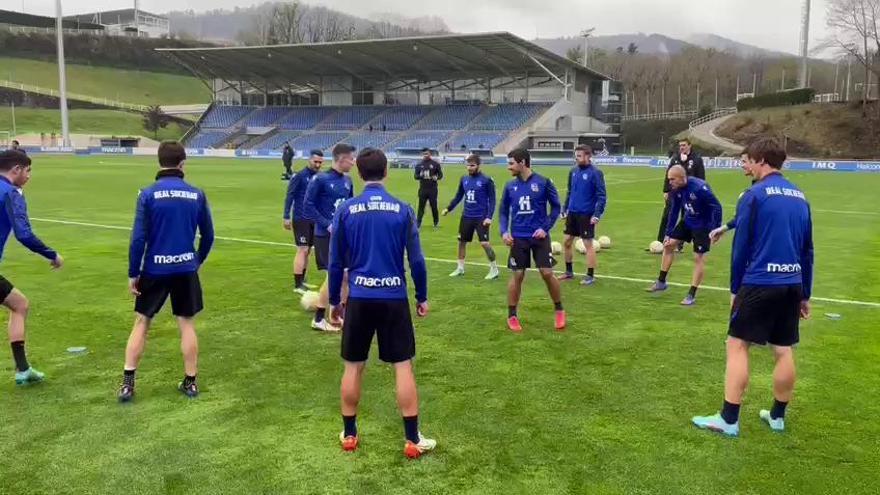 Entrenamiento de la Real en Zubieta