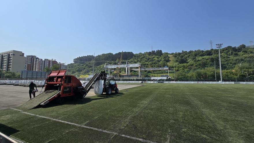 Ibarreta futbol zelaiko belar artifiziala berrituko du Barakaldok