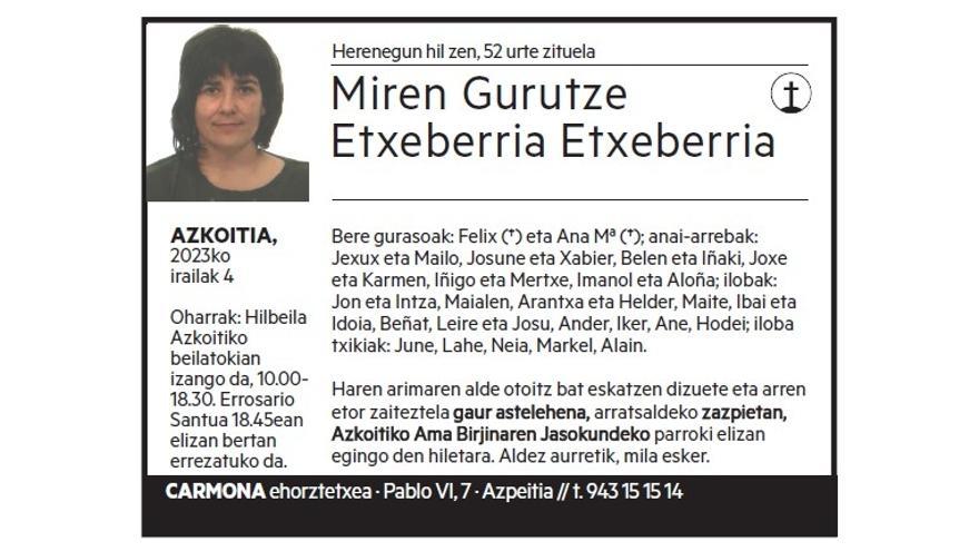 Miren Gurutze Etxeberria Etxeberria