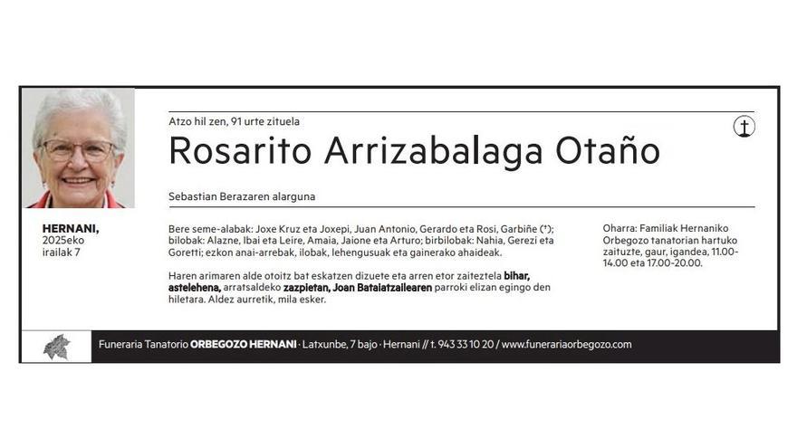 Rosarito Arrizabalaga Otaño