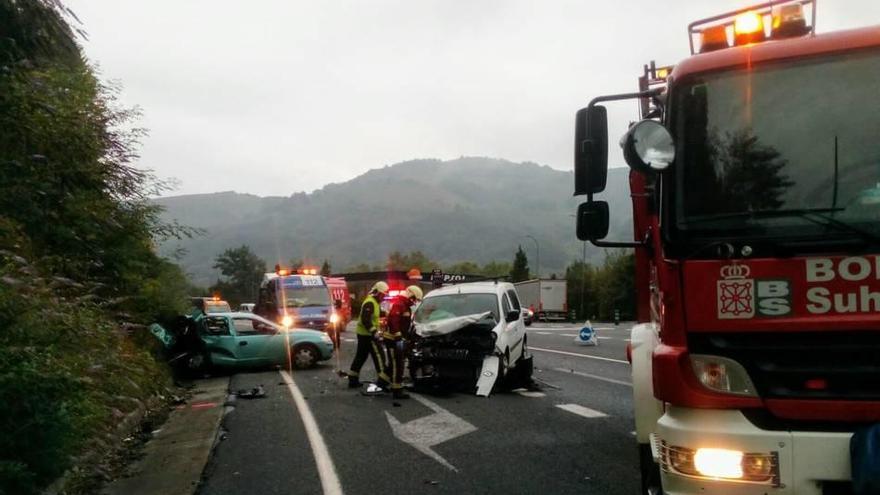 Lugar donde se ha producido el accidente cerca de Bera.