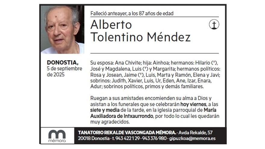 ALBERTO TOLENTINO MENDEZ