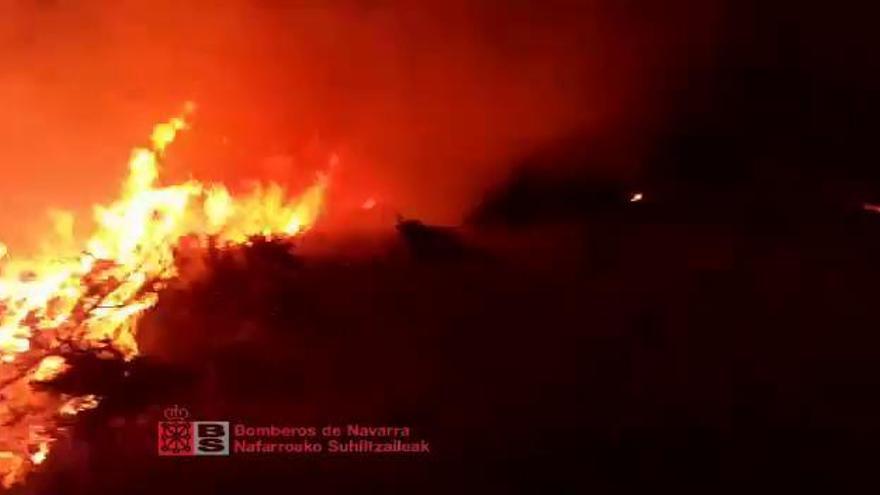 Incendio en el monte Lerro Azpilkueta