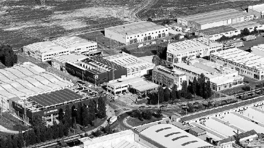 Vista aérea del polígono industrial en Cordovilla.