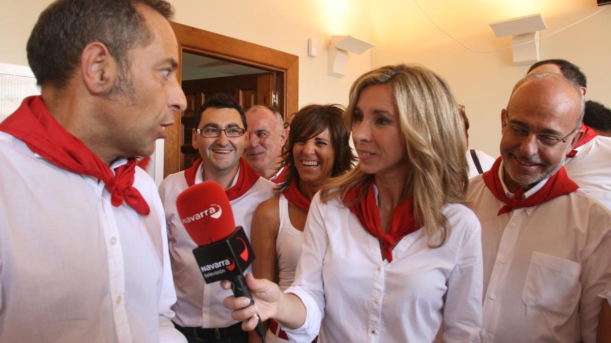 Amaia Madinabeitia, durante su etapa en Navarra Televisión.