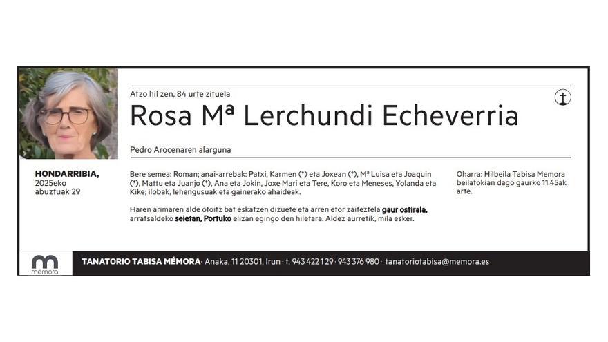Rosa Mª Lerchundi Echeverria