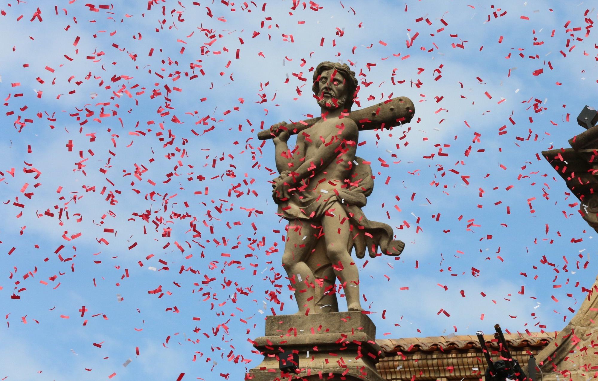 Fotos del  Chupinazo de San Fermín 2025 en Pamplona: ¡La fiesta más internacional se enciende con un grito solidario por Palestina!