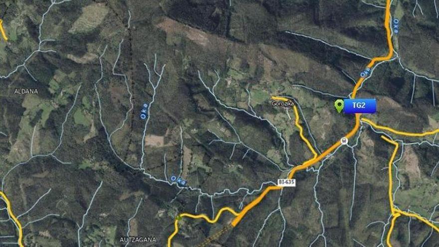 Cierran la carretera a su paso por Muxika por un accidente de tráfico