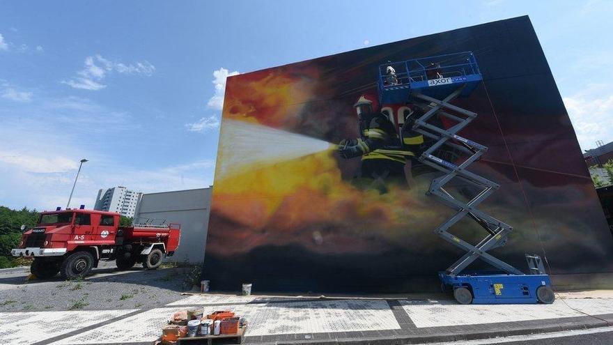 Aspecto que muestra la fachada de Bomberos.