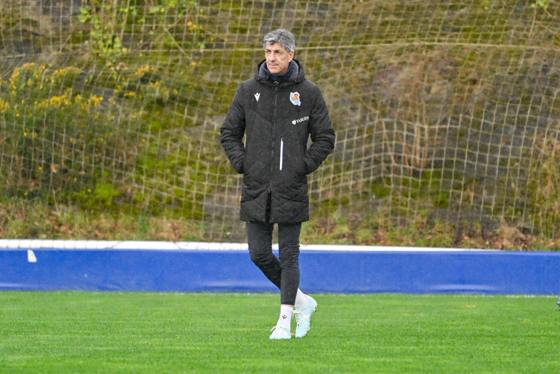 Entrenamiento antes de la semifinal en la Real y el Madrid