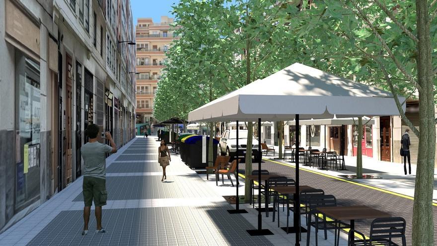 Comienzan las obras de semipeatonalización en la calle Maestro García Rivero