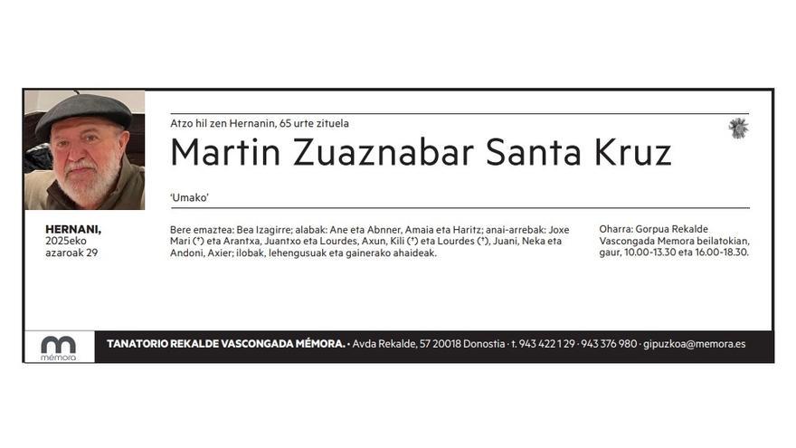 Martin Zuaznabar Santa Kruz