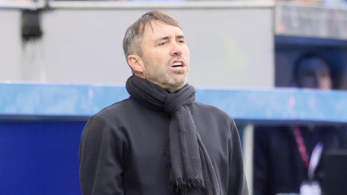 Eduardo Coudet durante el Alavés-Celta.