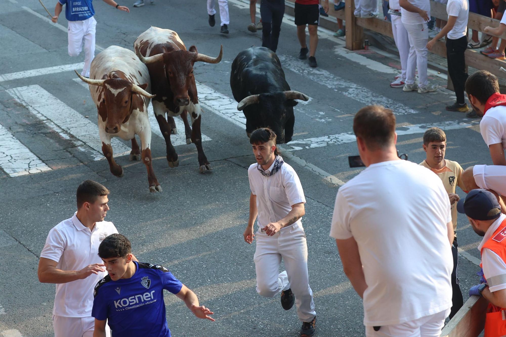 Fotos del segundo encierro de fiestas de Tafalla 2025