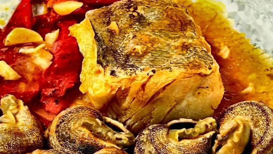 La receta de la semana: Bacalao con pimientos del piquillo y caracoles