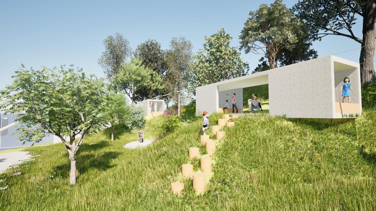 Entre las mejoras previstas se incluyen una huerta, un pequeño bosque, un mirador, un escenario, mesas y una estructura cubierta