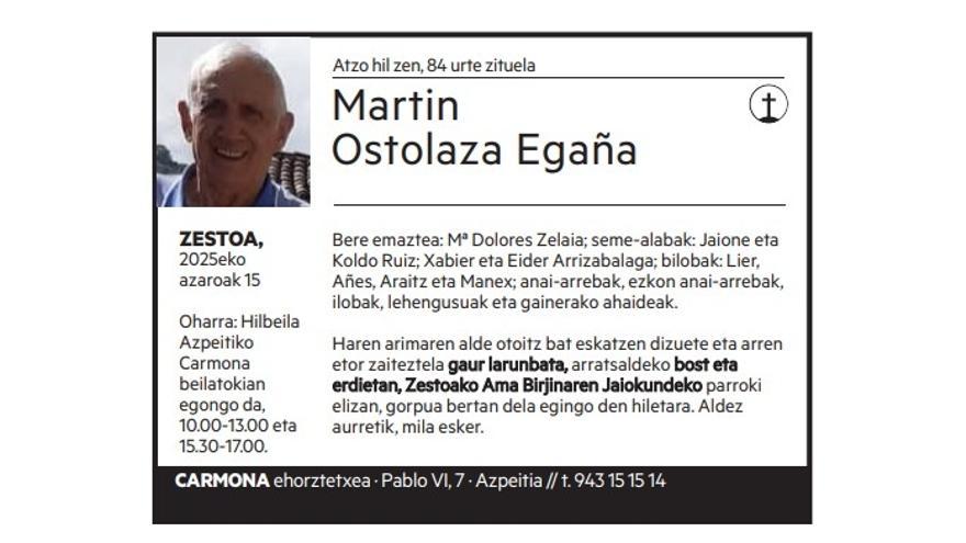 Martin Ostolaza Egaña