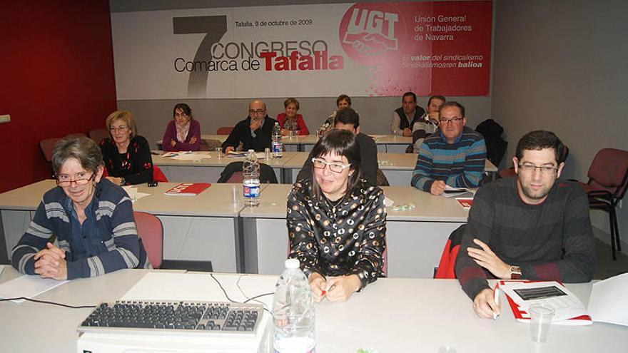 Comité comarcal del sindicato UGT celebrado ayer en Tafalla.